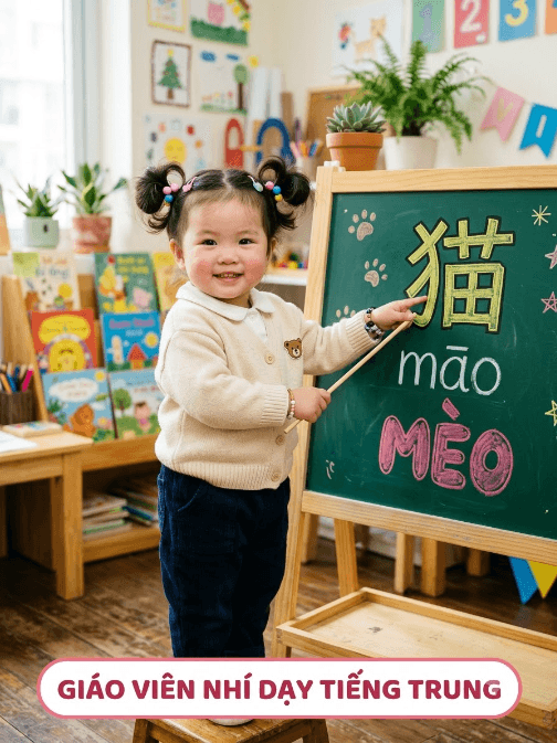 Chatbot AI Giáo Viên Nhí Tạo Video Flashcard Dạy Bé Học Tiếng Trung